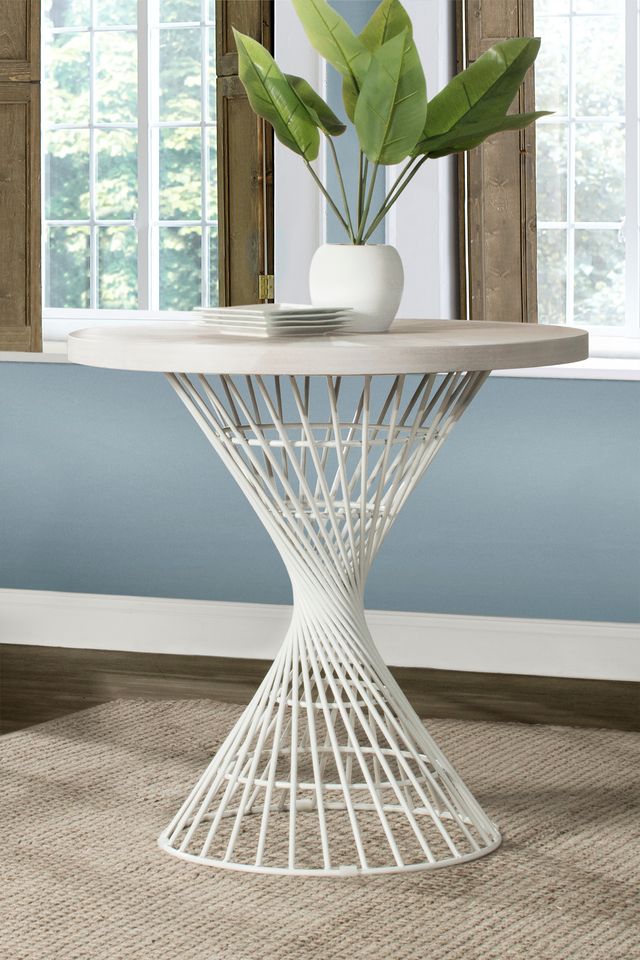 HH2 Home Kanister White Round Counter Height Dining Table-2