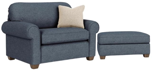 Flexsteel® Thornton Blue Dusk Cocktail Ottoman-3