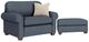 Flexsteel® Thornton Blue Dusk Cocktail Ottoman-3