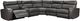 Signature Design by Ashley® Samperstone 6-Piece Gray Power Reclining L-Shape Sectional-0