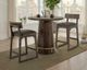 International Furniture Direct Balam Black/Stained Dark Upholstered Barstool-1