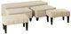 Stylecraft 5-Piece Natural Linen Storage Bench with Ottoman Set-0