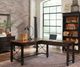 Martin Furniture Hartford Black/Brown L-Shaped Desk -0