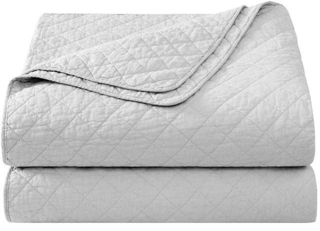 HiEnd Accents Cotton Comfort 3-Piece Gray King Bedding Bundle-2