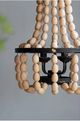 A & B Home Beige Large Beaded 4-Light Chandelier-4