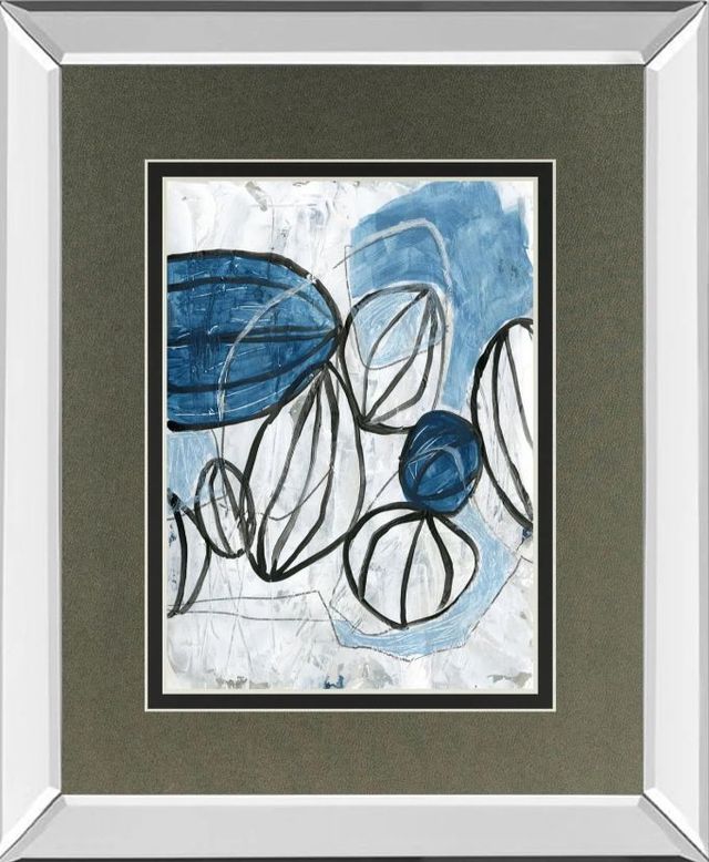 Classy Art Blue Lanterns II by June Erica Vess Mirror Framed Wall Art-0