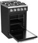 Unique® Appliances Classic Retro 24" Matte Black Slide-In Propane Gas Range-3