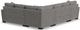 Charisma™ Theodore Chrome Stationary Sectional-1