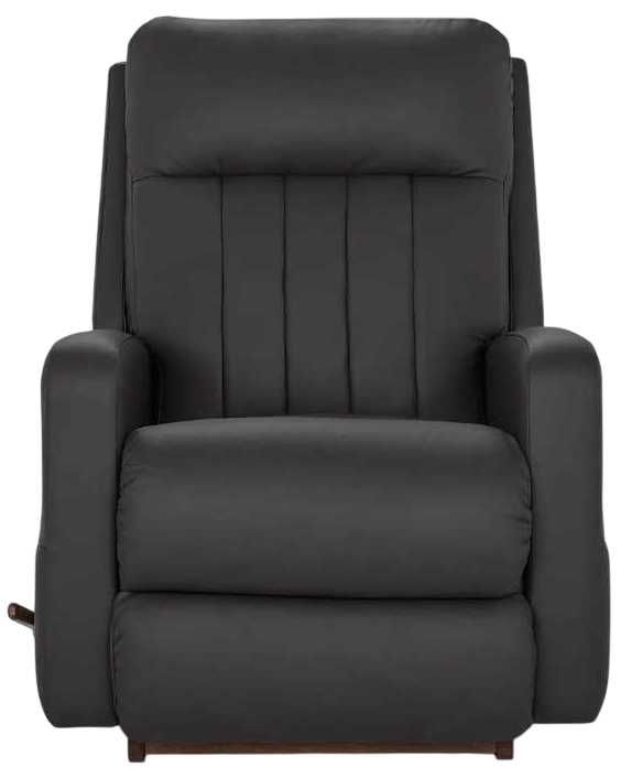 La-Z-Boy® Finley Onyx Leather Manual Rocking Recliner-1