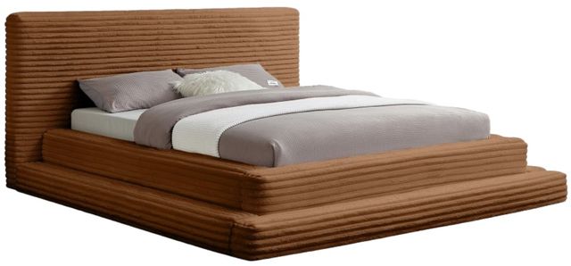 Meridian Furniture Drew Saddle Queen Upholstered Panel Bed-0