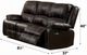 ACME Furniture Zuriel Brown Manual Motion Reclining Sofa-2