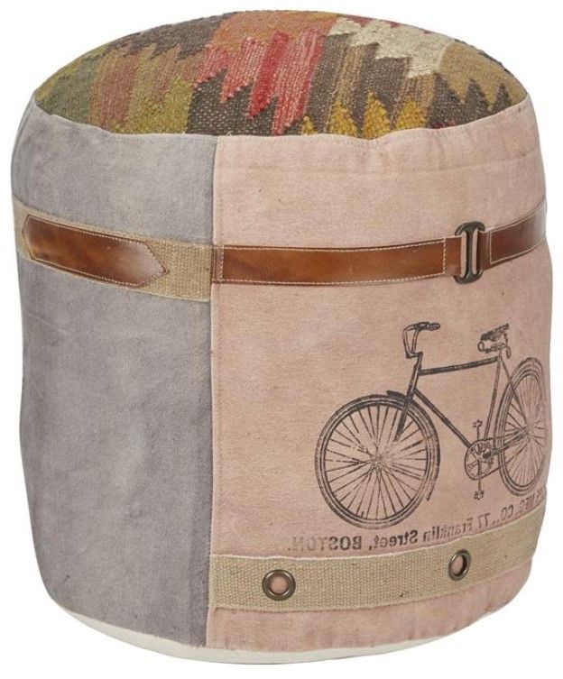 Deco Marche Multi-Colored Pouf Ottoman-0