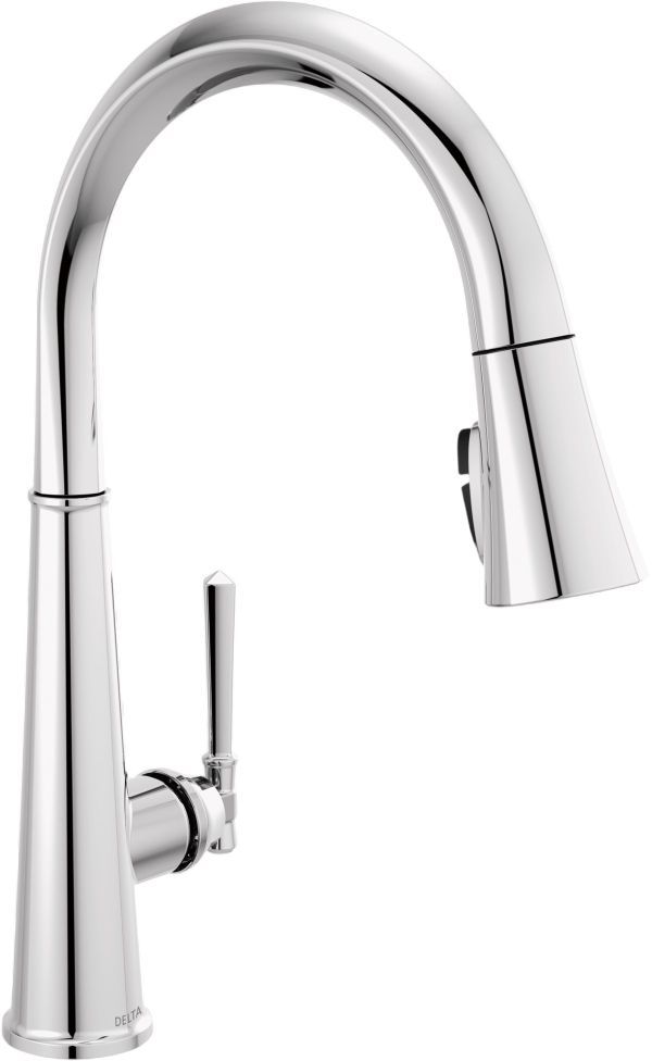 Delta Emmeline® Lumicoat® Chrome Single Handle Pull-Down Kitchen Faucet -0