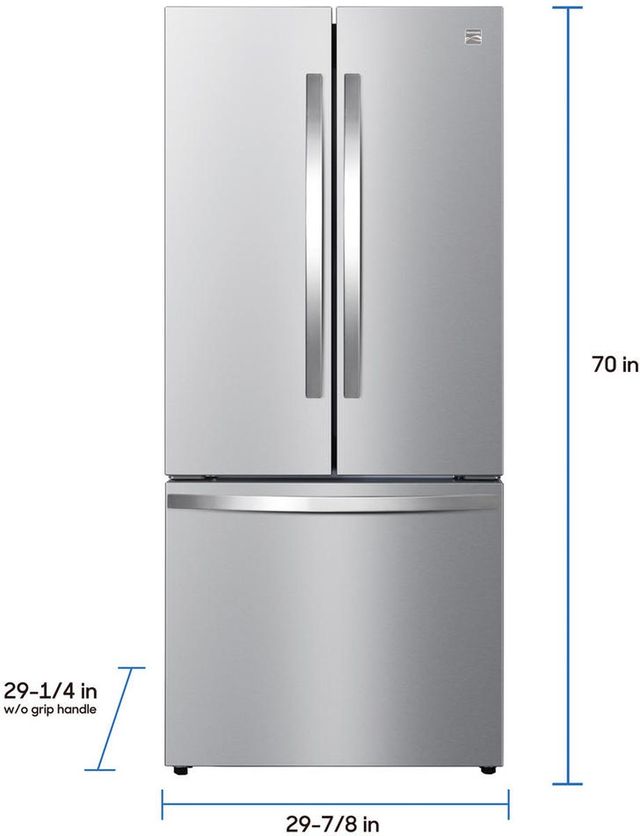 Kenmore® 30" 17.5 Cu. Ft. Fingerprint Resistant Stainless Steel Counter Depth French Door Refrigerator-2