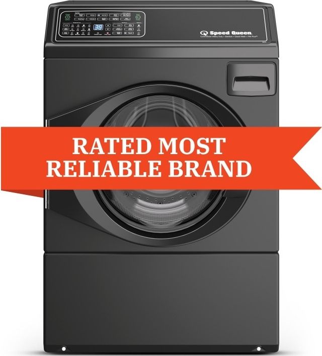 Speed Queen® Matte Black Front Load Washer & Electric Dryer Laundry Pair-3