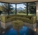 Furniture of America® Nappi Olive Green Large Sectional with Ottoman-1