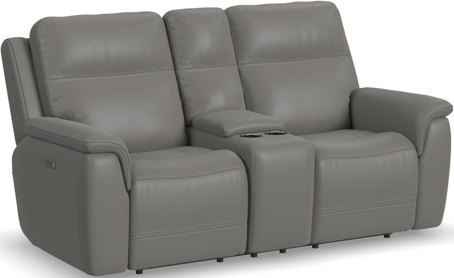 Sawyer leather power reclining loveseat hotsell
