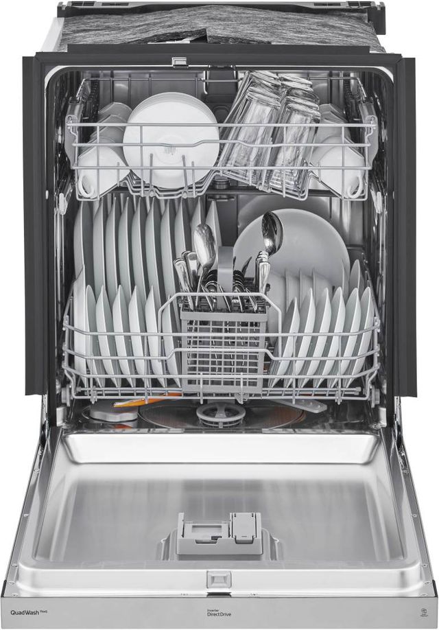 LG 24" Stainless Steel Smart Wi-Fi Enabled Built In Dishwasher with QuadWash™-1