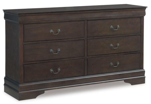 Signature Design by Ashley® Leewarden 5-Piece Dark Brown King Sleigh Bed Set-2