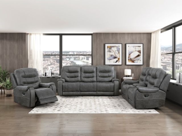 Homelegance® Oberon Dark Gray Manual Recliner-1