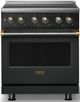 Viking® 5 Series 30" Valentine Pro Style Induction Range with Brushed Brass Trim-0
