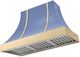 AGA Cascade 48" Carnaby Blue Wall Mounted Range Hood with Polished Brass Trim-0
