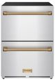 Thor Kitchen® Gordon Ramsay 24" 5.4 Cu. Ft. Stainless Steel Outdoor Under-Counter Refrigerator with Bronze Handle-0