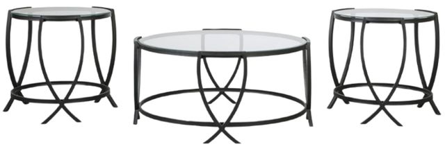 American Wholesale Furniture Terrapin 3-Piece Black Occasional Table Set-0