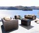 CabanaCoast® Customizable Louvre Wicker Outdoor Sofa-5