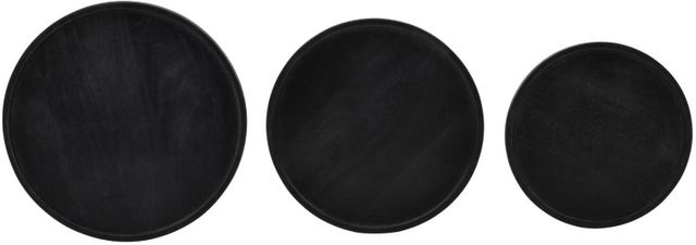 Jofran Inc. Global Archive Knox 3-Piece Black Nesting Table Set-3