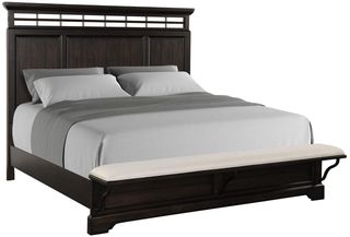 Bernards Bellamy Lane Coffee Queen Panel Bed with Bench