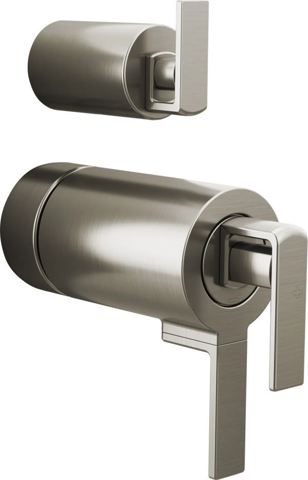 Brizo Frank Lloyd Wright® Brilliance® Luxe Nickel® TempAssure® Thermostatic Valve with Integrated Diverter Trim Kit  -0