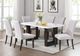 Mazin Furniture Hyperion Marble Top Dining Table with Dark Espresso Base-4