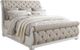 Liberty Furniture Abbey Park 3-Piece Antique White/Weathered Brown King Upholstered Sleigh Bedroom Set-1