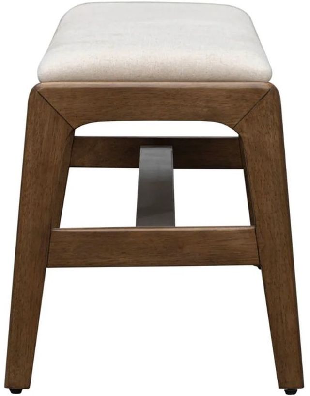 LH Home Remix Upholstered Cream/Brown Bench -3