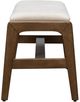LH Home Remix Upholstered Cream/Brown Bench -3