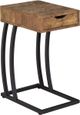 Coaster® Troy Antique Nutmeg Accent Chairside Table with Black Metal Base -0