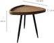 Moe's Home Collection Rollo Brown Rattan Side Table with Black Metal Legs-4