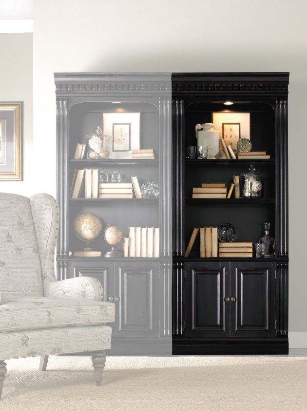 Hooker® Furniture Telluride Black Bunching Bookcase-1