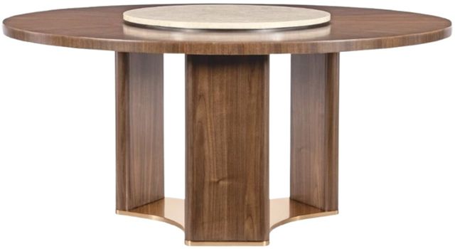Hooker® Furniture Eleana Light Caramel Round Dining Table with Sunlit Bronze Base-2