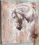 Giftcraft Beige/Gray/Tan/White Horse Head Acrylic Paint Canvas Wall Décor-1