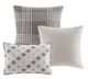Olliix by Madison Park Signature Essence Gray King Cotton Clip Jacquard Comforter Set-3