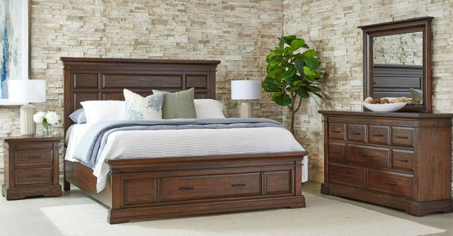 Napa Furniture Design Richmond Brown Queen Panel Storage Bed-3