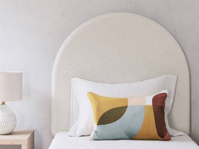 Signature Design by Ashley® Arloster Tan/White Upholstered Twin Panel Headboard-3
