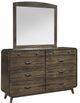 New Classic® Home Furnishings Rex Walnut Dresser and Mirror Set-0