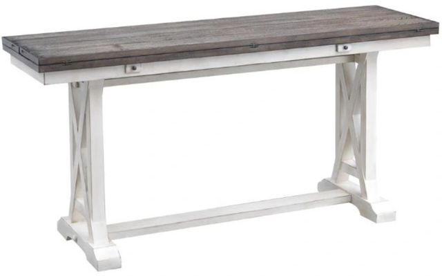 Coast2Coast Home™ Belsey Cream Console Table  with Gray Flip Top-0