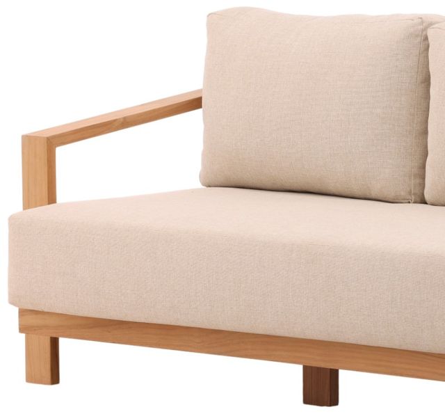 Dovetail Furniture Redford Natural/Sand Fabric/Teak Outdoor Sofa-4