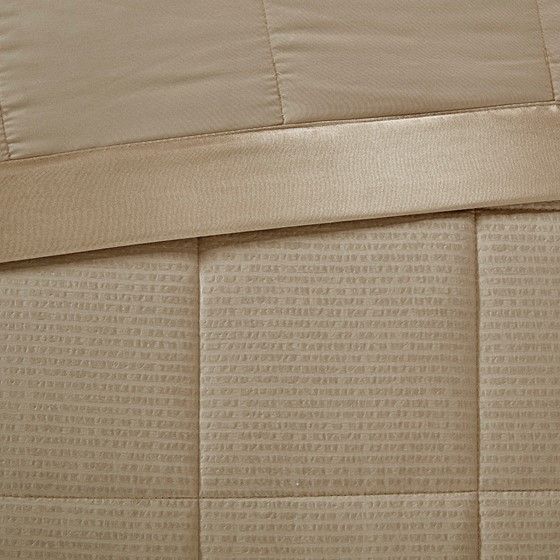 Olliix by Madison Park Taupe Premium Oversized Hypoallergenic Down Alternative King Cambria Blanket-3