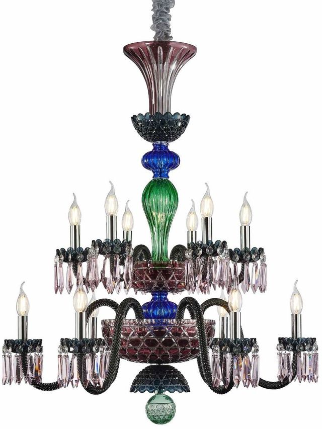 Michael Amini® Noir Black 12-Light Chandelier-0
