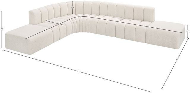 Meridian Furniture Arc 7-Piece Cream Modular Sectional-3